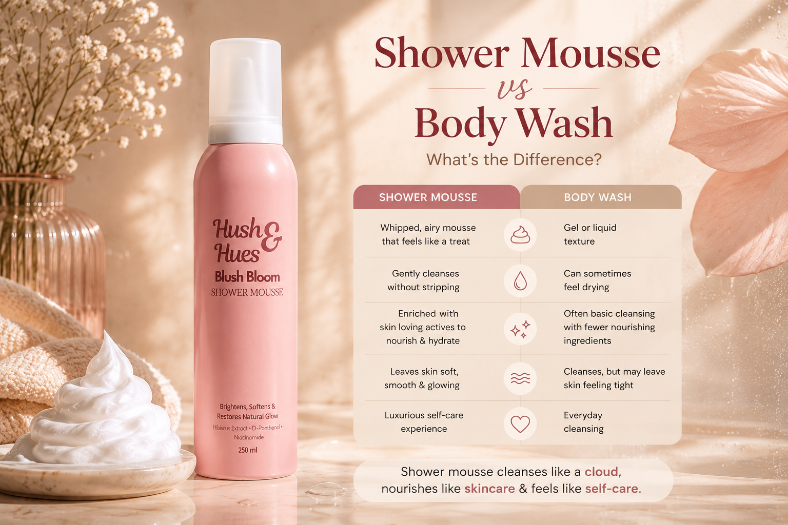 Shower Mousse vs Body Wash: What's Actually Different?