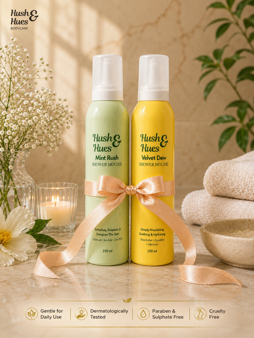 Velvet Mint Shower Mousse Duo