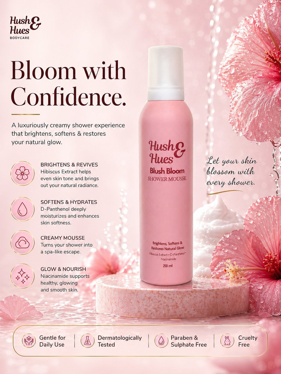 Blush Bloom Shower Mousse Duo