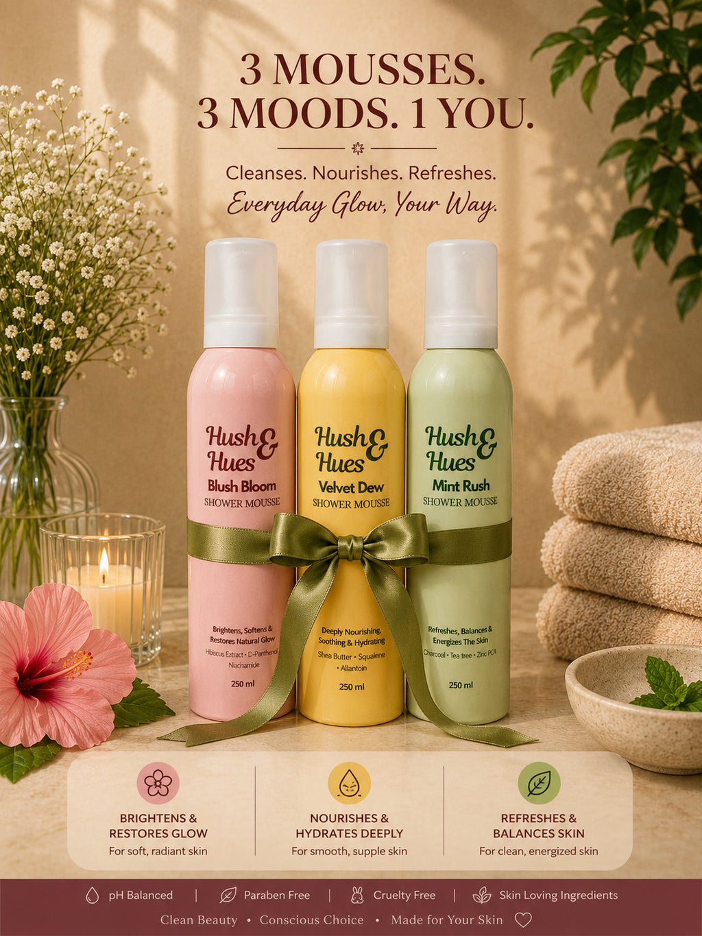 Blush Bloom Shower Mousse